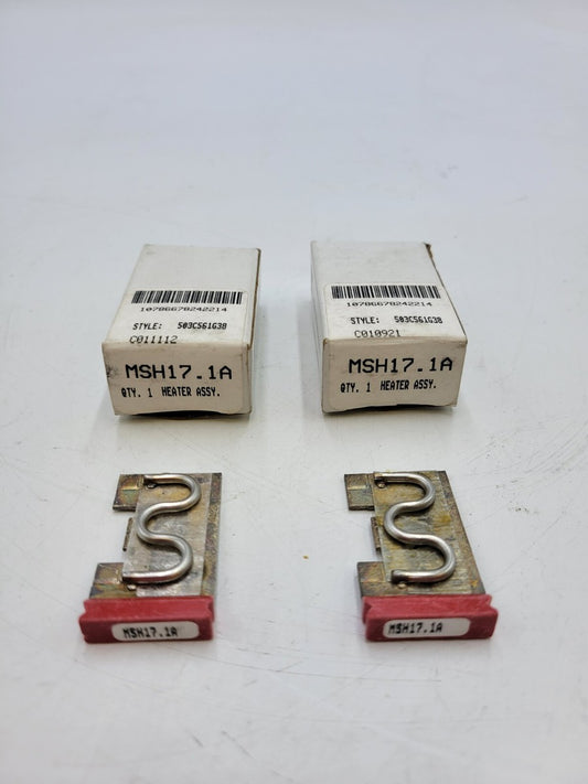 2Pc Cutler-Hammer MSH17.1A Thermal Overload Relay Heater 17.1 Amp NOS 2 Pieces