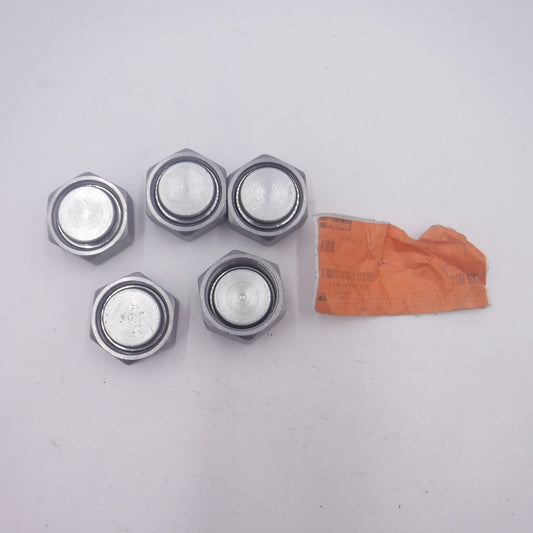 5 Pack Parker 28mm Light Steel Blanking Plug W/Nut VKAM28LCF
