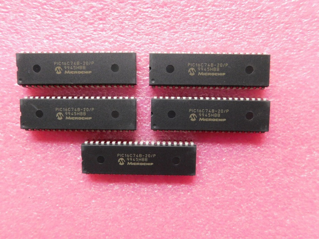 (5) New MICROCHIP PIC16C74B-20/P DIP 40 Microcontroller - 8 Bit 20MHz - Lot of 5