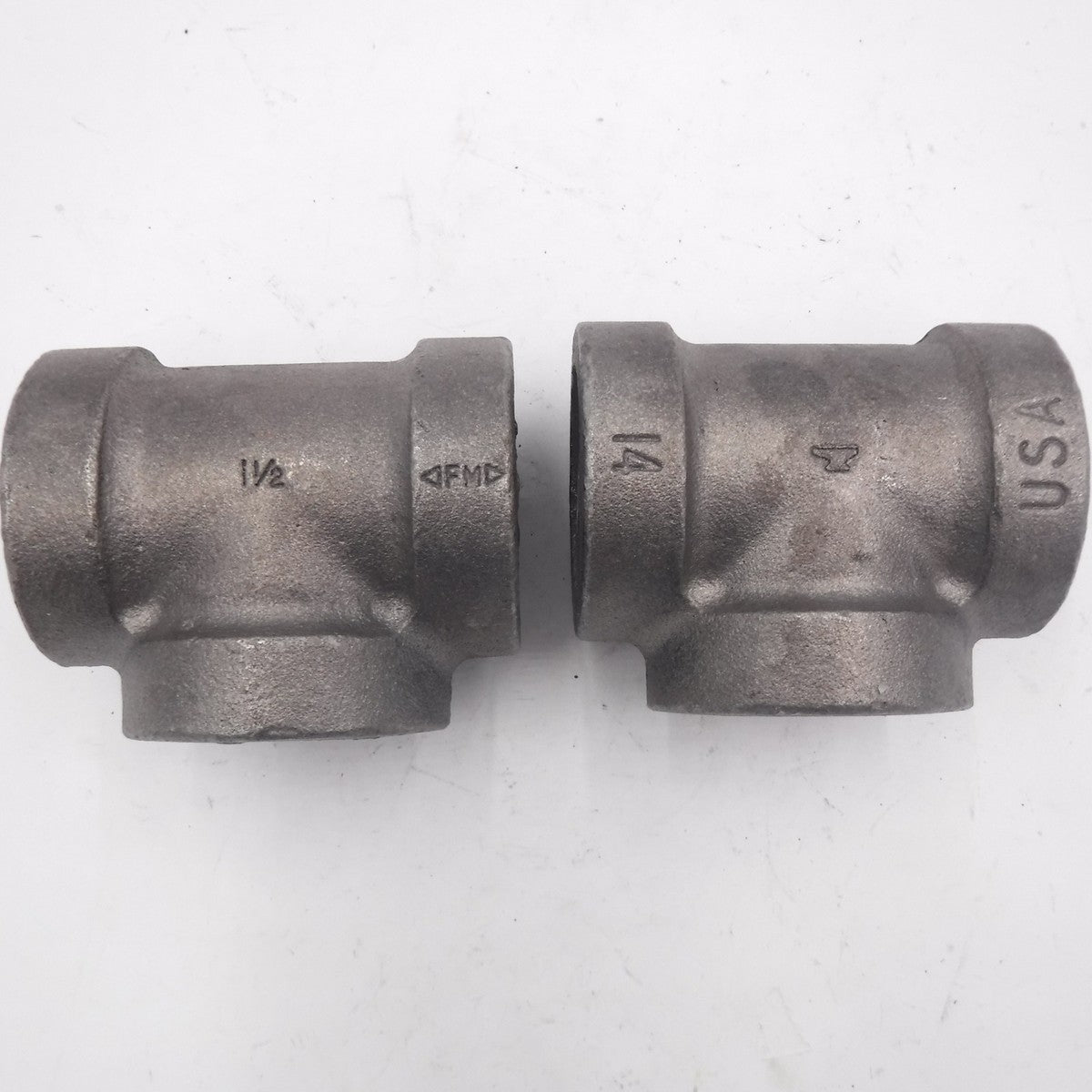 2 Pack Anvil 1-1/2" Female NPT Malleable Iron Tee 0310516802