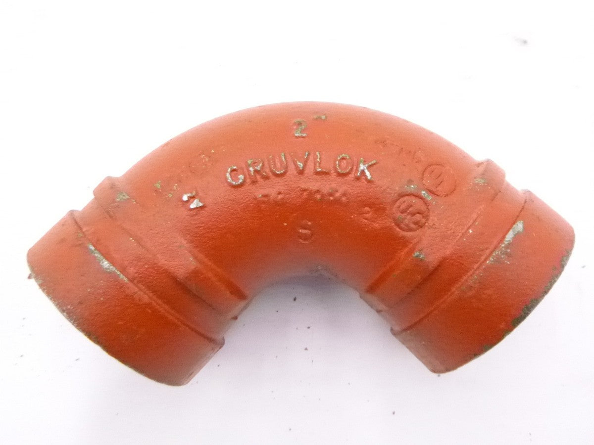 2" Anvil Gruvlok Orange 90° Grooved End Pipe Elbow No. 7050