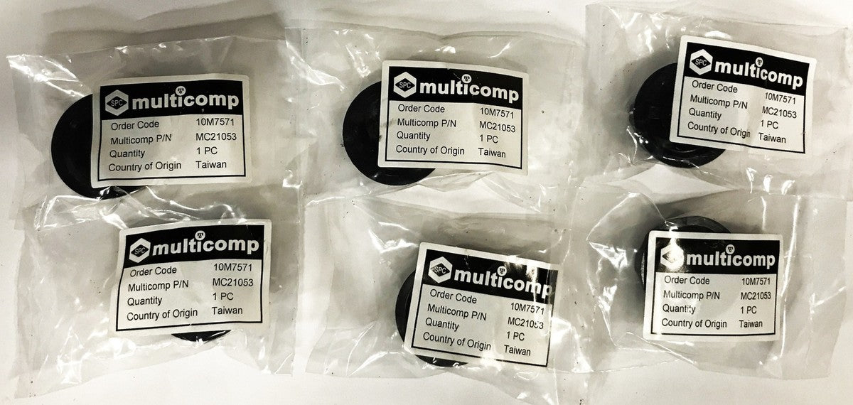 SPC Multicomp Round Shaft Control Knob MC21053 [Lot of 6] NOS