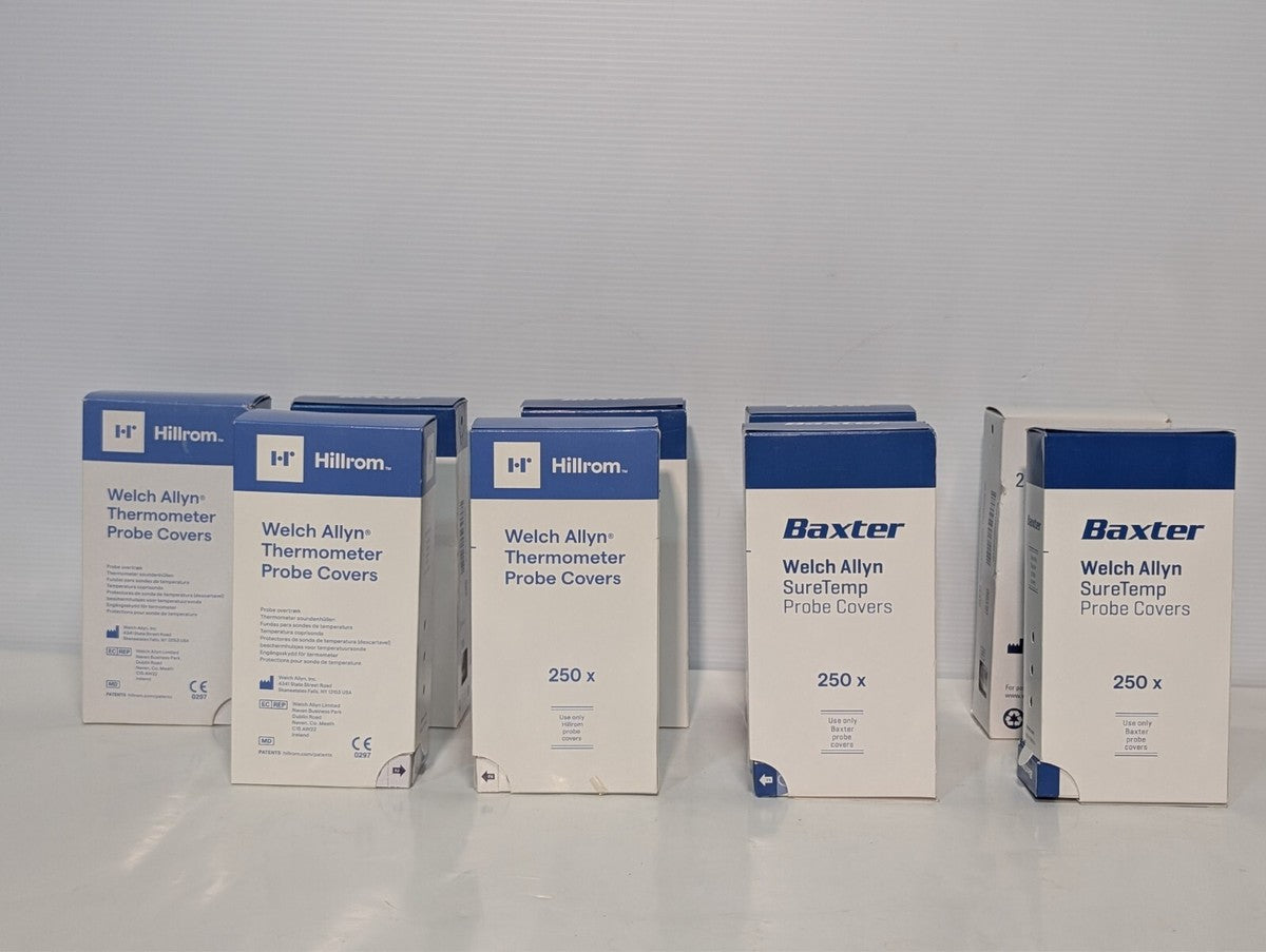 (2250) Welch Allyn Thermometer Probe Covers incl. SureTemp Baxter Hillrom 9x250