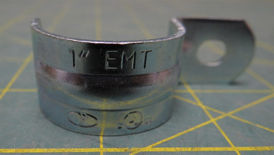 (15) Arlington 372 EMT 1" Heavy Duty Conduit Straps Click On - Plated Steel