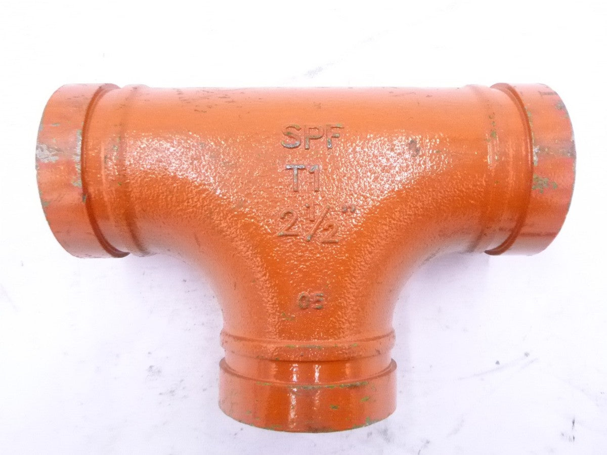 SPF 2-1/2" T1 Grooved Straight Tee T1-0250