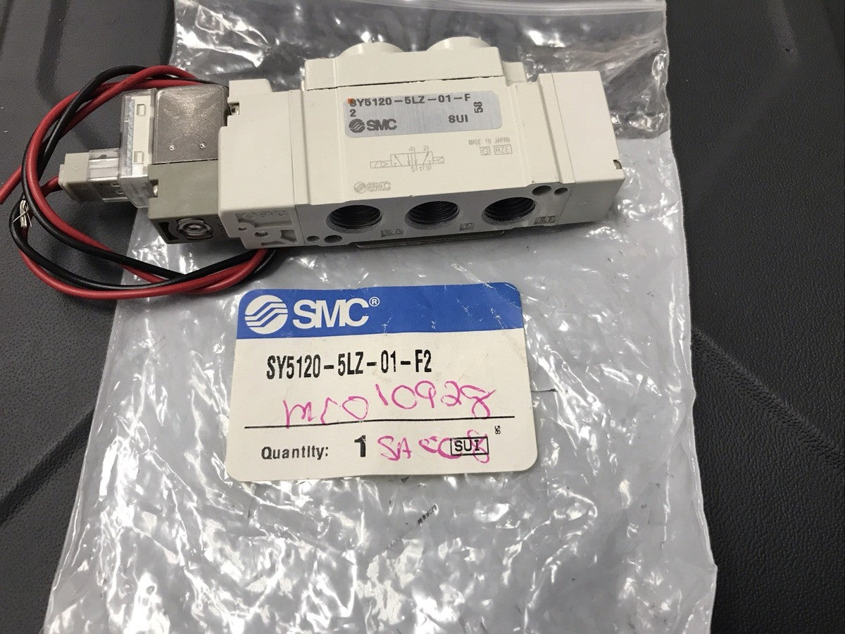 SMC SY5120-5LZ-01-F2 SY51205LZ01F2 Solenoid Valve 5 Port New