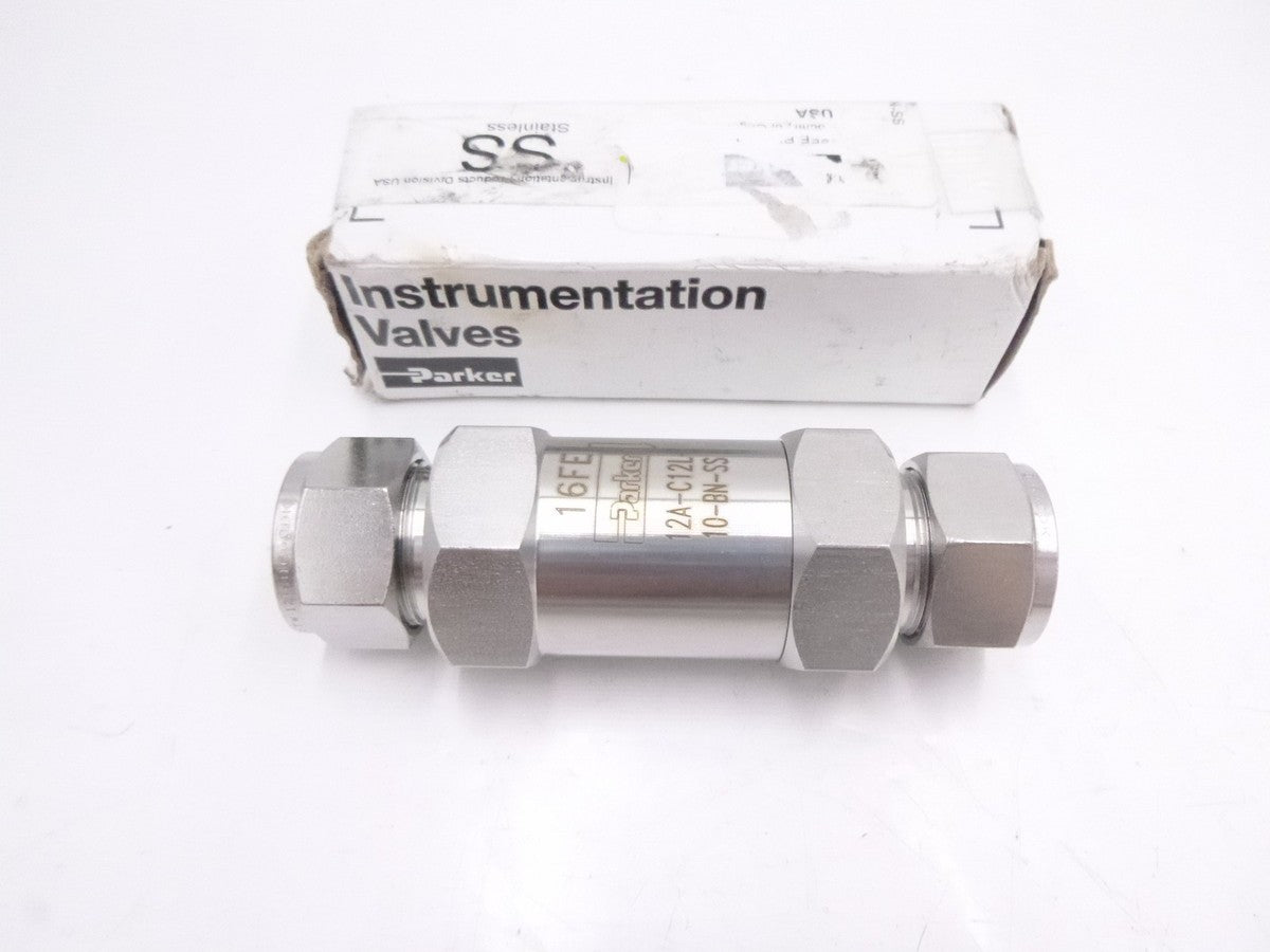 Parker 12A-C12L-10-BN-SS C-Series Check Valve 3/4"Stainless Steel