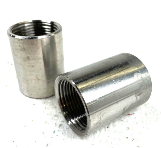 (2) Stainless Steel Rigid Electrical Conduit Coupling 1" Female NPT