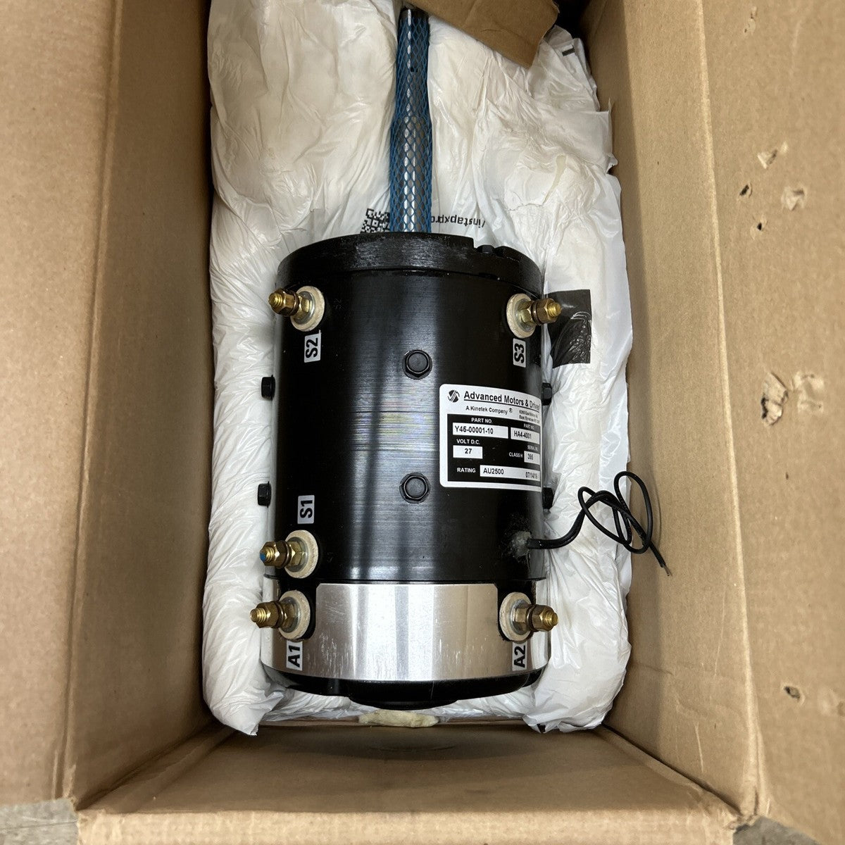 CARRIER MOTOR *NIDEC DRIVE Systems*Advance Motors *27V *Y45-00001-10 * GX3-4002