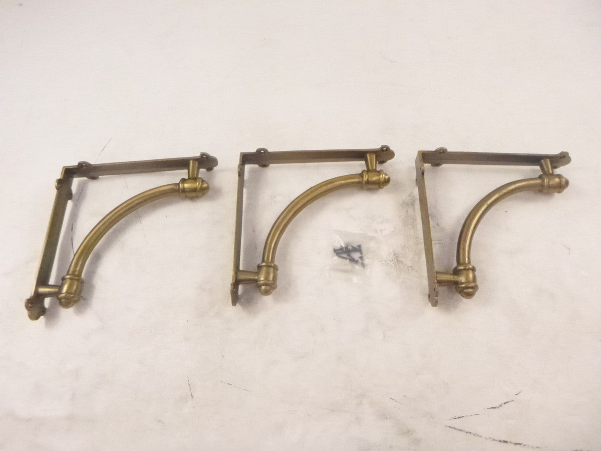 3 Pack Nach Decorative Shelf Brackets ‎AD-90-064AG Antique Gold Cast Iron