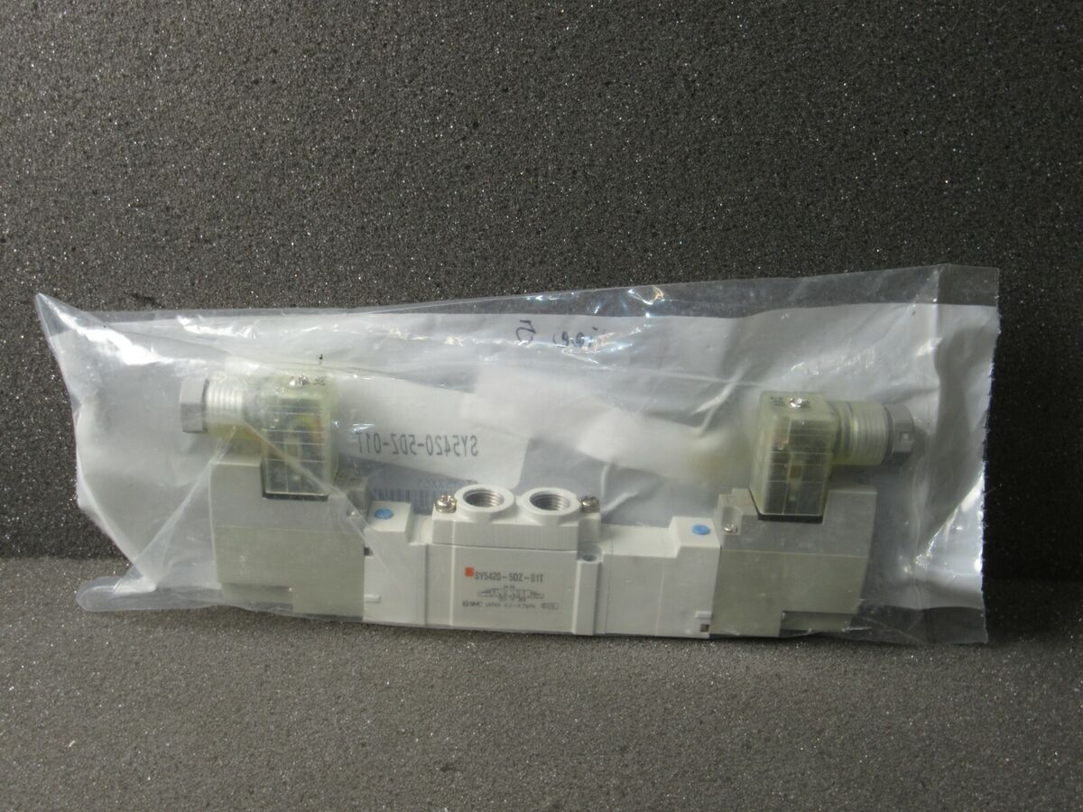 SMC SY5420-5DZ-01T valve, sol body pt, SY5000 SOL/VALVE, RUBBER SEAL