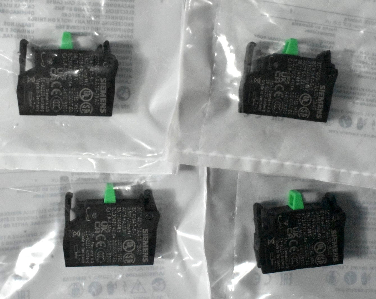 [Lot of 4] Siemens 3SU1400-1AA10-1BA0 Contact Module 1NO