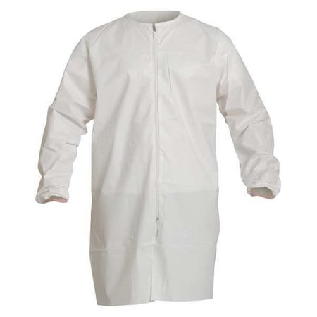 Dupont Pc271swhlg00300b Proclean Lab Frock, Proclean(R), Zipper Closure, White,