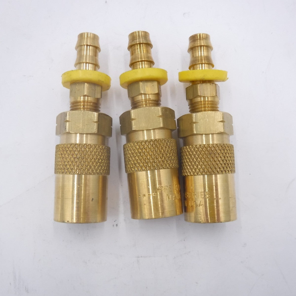 3 Pack 1/2" Hose Insert x 1/2" Quick Connect PPE 300 Series Brass Hose Coupler