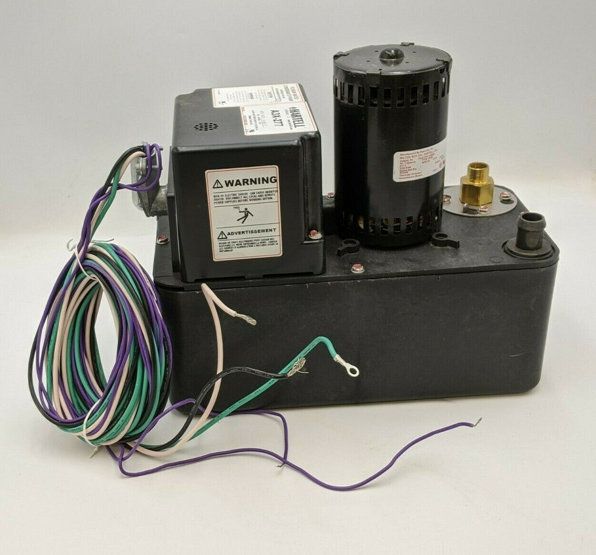Hartell 806030 A3X-277 Condensate Pump Plenum Rated 277V Flow Rate 351 ...