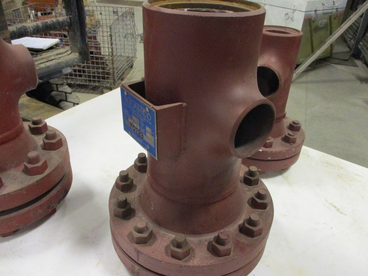 WeamCo Tee Strainers Type TVW 6" x 3" Bevel End XH w/ 6" CL300 740PSI Bolted Cap