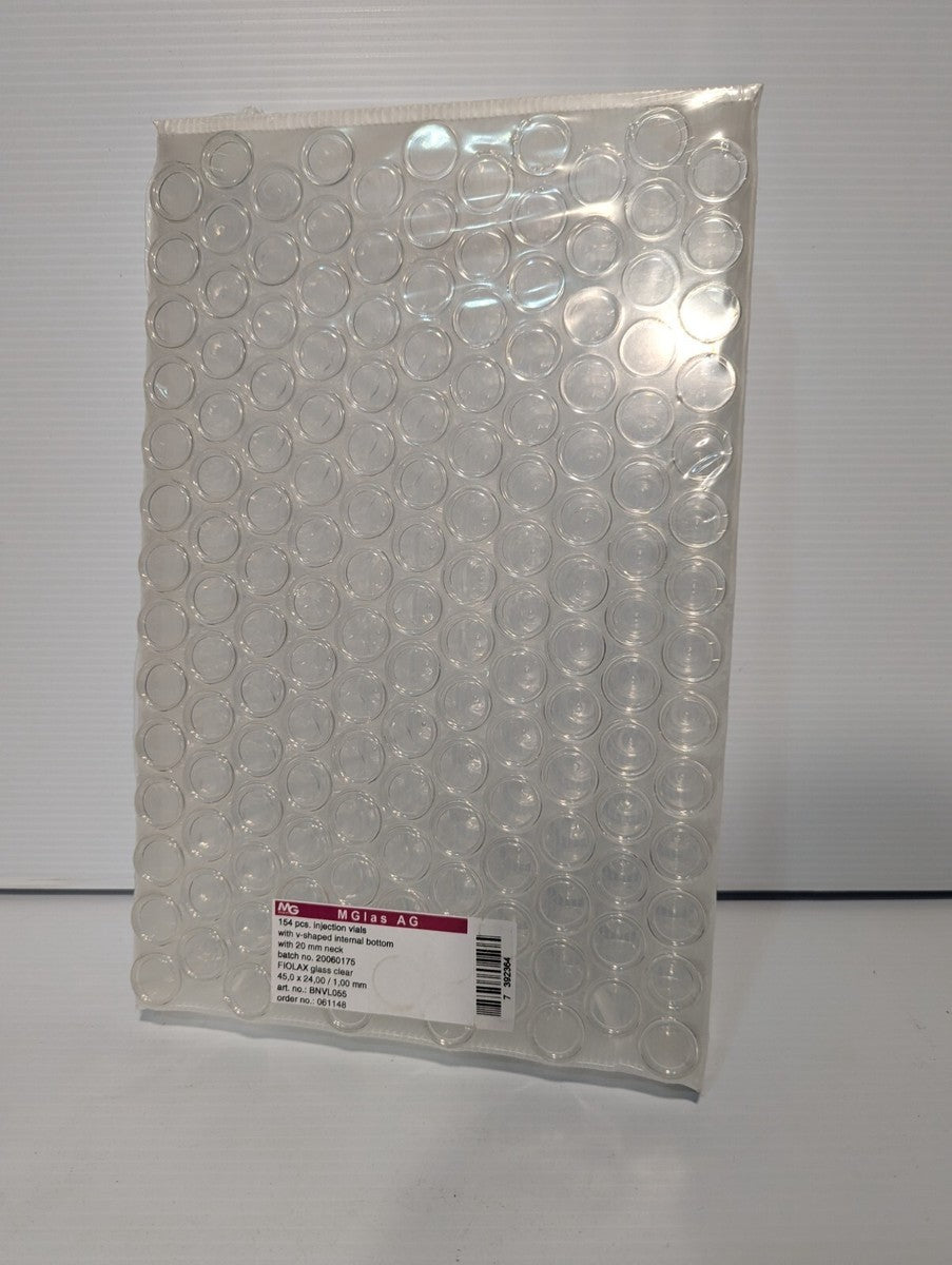 Lot of 154 M Glas BNVL055 20mm V-Shaped Injection Vials