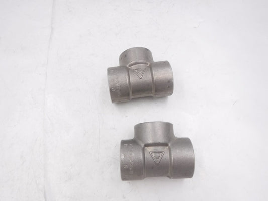 2 Pack Smith-Cooper 1/2" 3 Way 3M 304L Stainless Steel Tee Fittings 4307000908