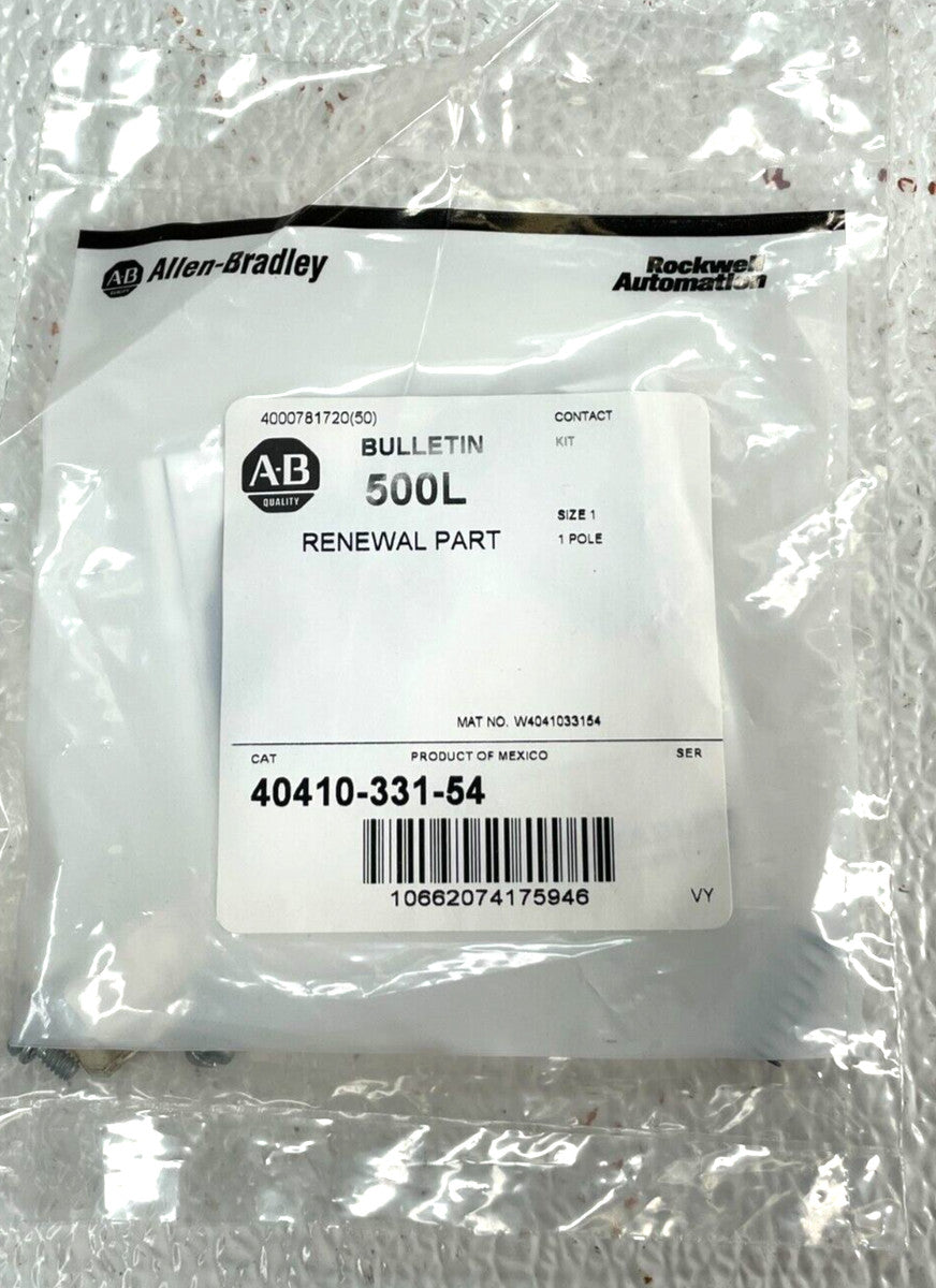 Allen-Bradley 40410-331-54 Contact Kit, Size 1, 1-Pole, Bulletin 500L *NIB*