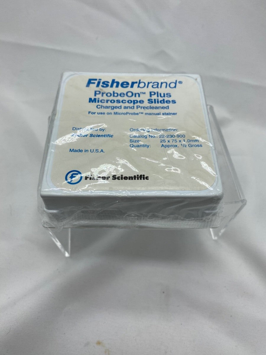 Fisher Brand ProbeOn Plus microscope slides 22-230-900 , qty 1/2 gross 72 Ct