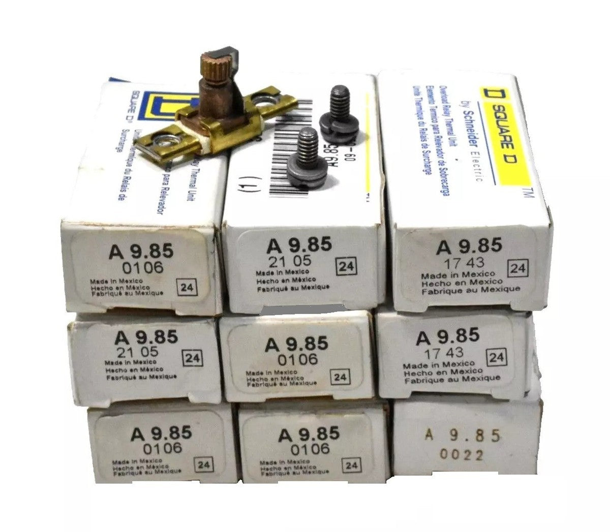 [Lot of 9] Square D Overload Relay Thermal Unit A9.85