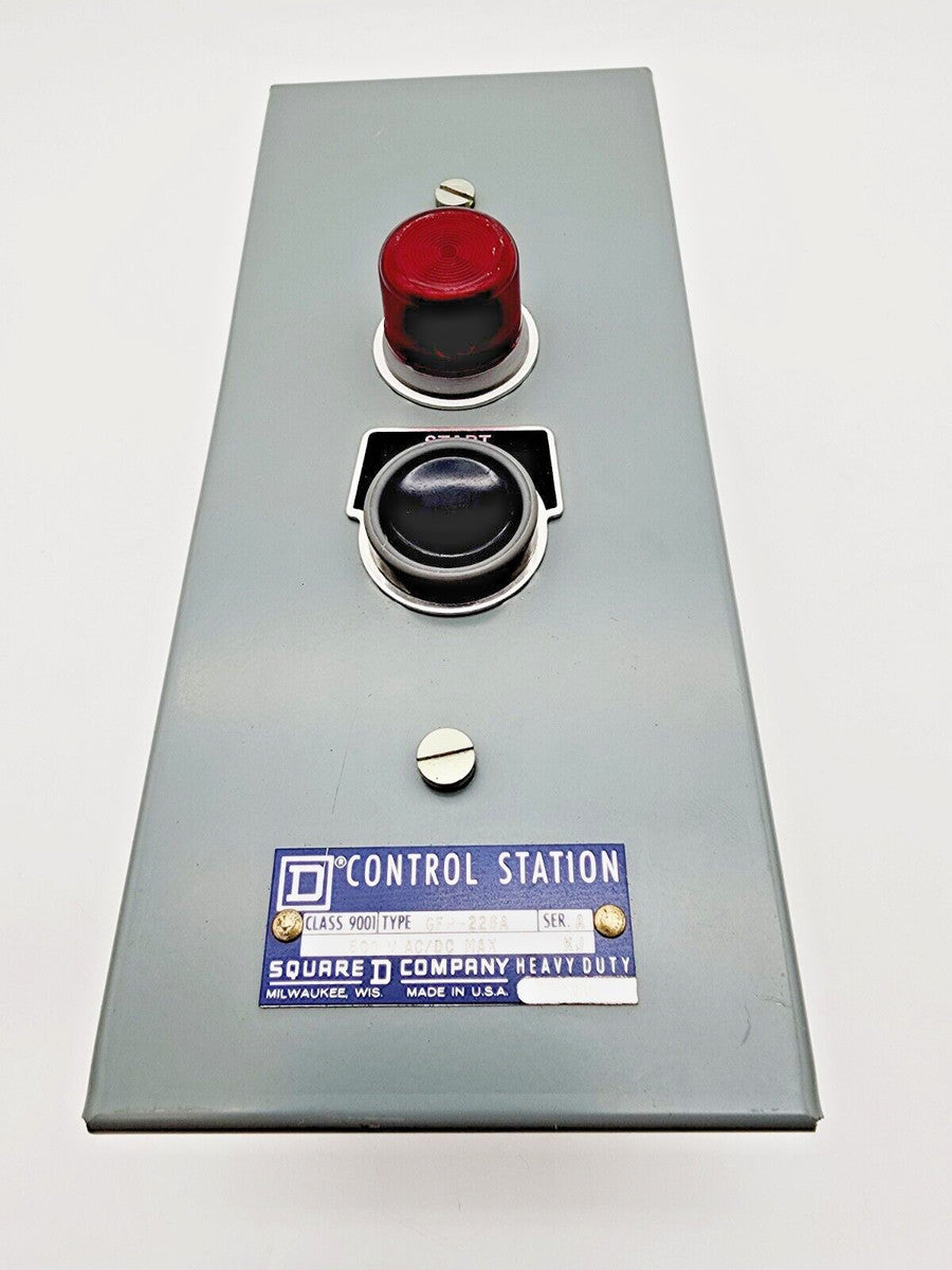 Square D 9001 GFP-226A Control Station Start Button Indicator Light 600V AC/DC