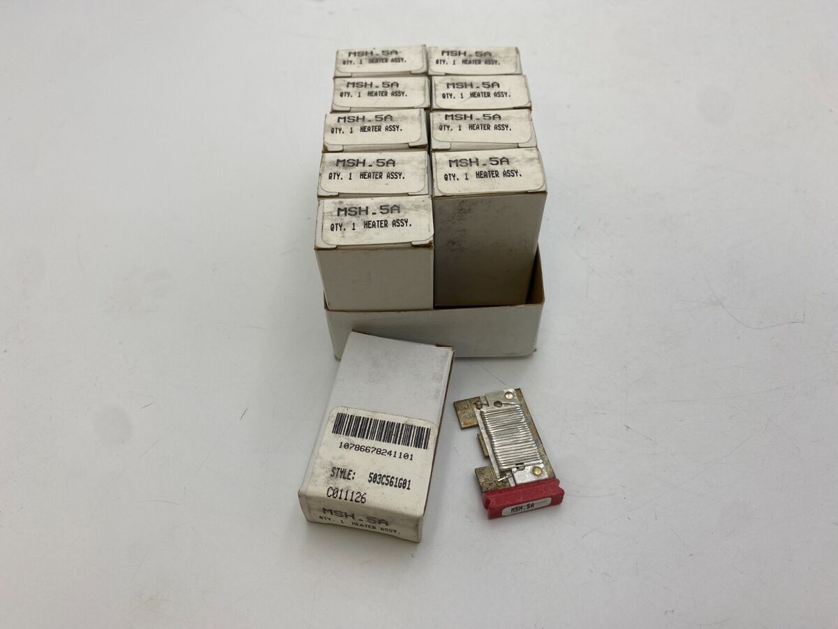 Lot of 10 Cutler-Hammer MSH.5A Thermal Overload Relay Heater Element 0.5 Amp