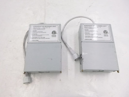 2 Pack Ensenior ERL-12X-ETL LED Recessed Light 6" Junction Box 120VAC 60Hz