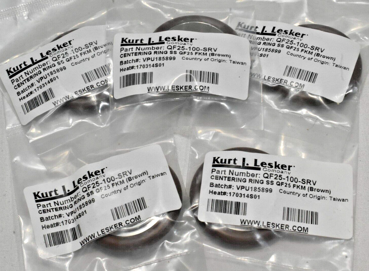 [Lot of 5] Kurt J Lesker QF25-100-SRV Centering Ring New
