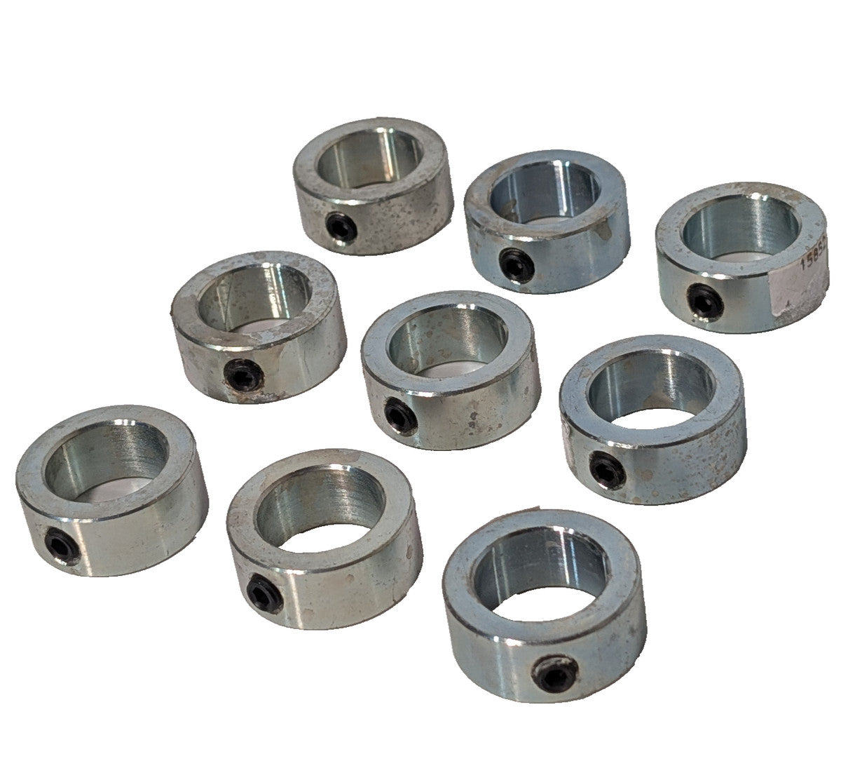 Lot of 9: 15852 Steel Set Screw Bore Shaft Collar Fasteners