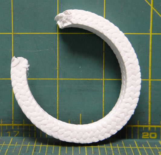 (6) Lattyflon 3206 CE PTFE Braided Packing Rings 2.5"Diameter, 5/16"Width Square