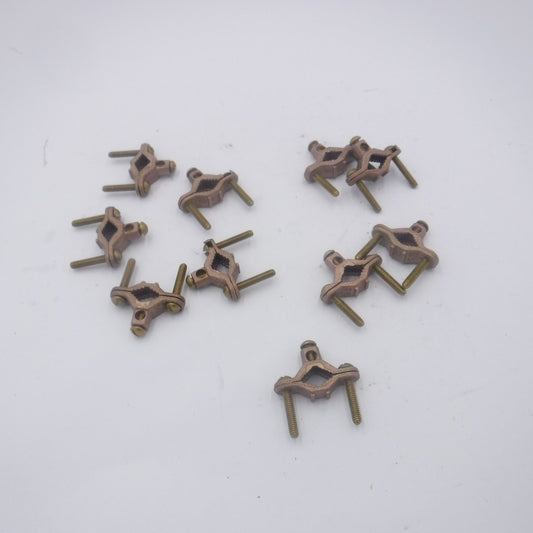 10 Pack Southwire B626A Bronze Ground Wire Pipe Clamps 1/2"-1", 10-2AWG