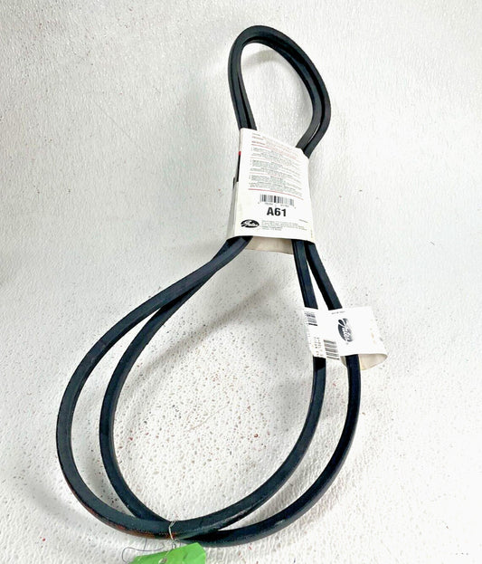 (Qty. 2) Gates A61 Belts, V-Belt, PN: 9002-2061, 1/2" Top Width, 5/16" Thickness