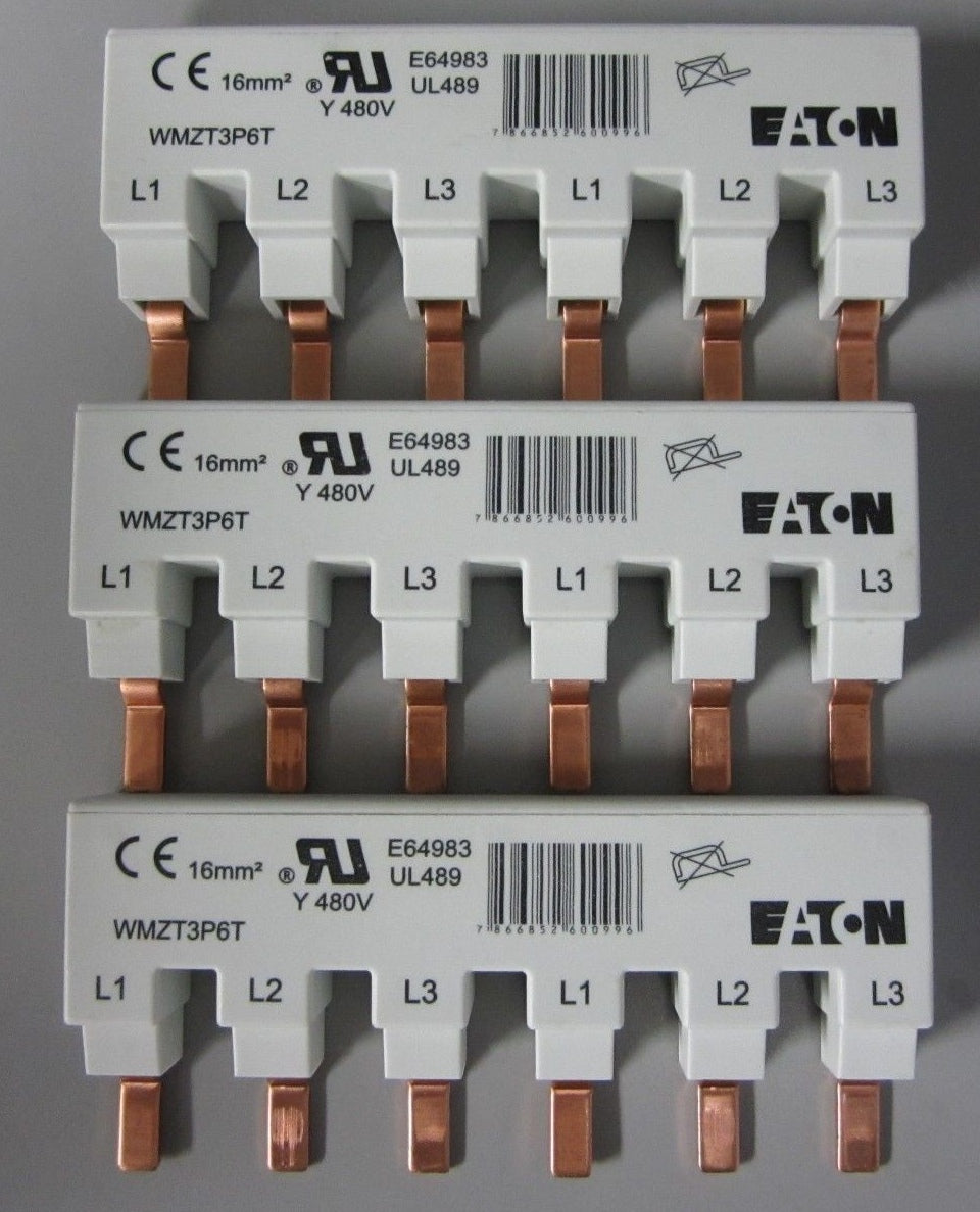 Eaton Cutler Hammer WMZT3P6T Bus Bar 6 Terminals (Set of 3)