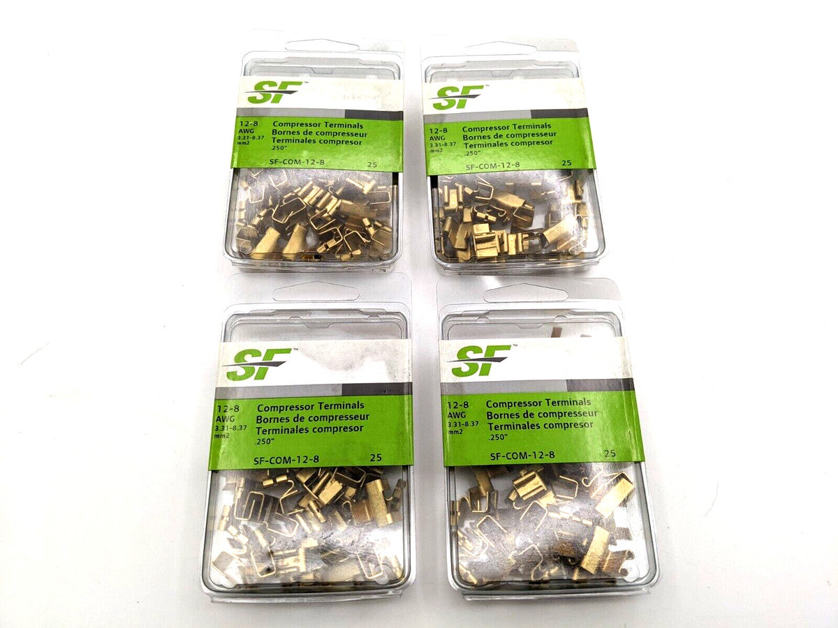 4 PACKS Ingersoll Rand SF SF-COM-12-8 12-8 AWG Compressor Terminals Blade Clamp