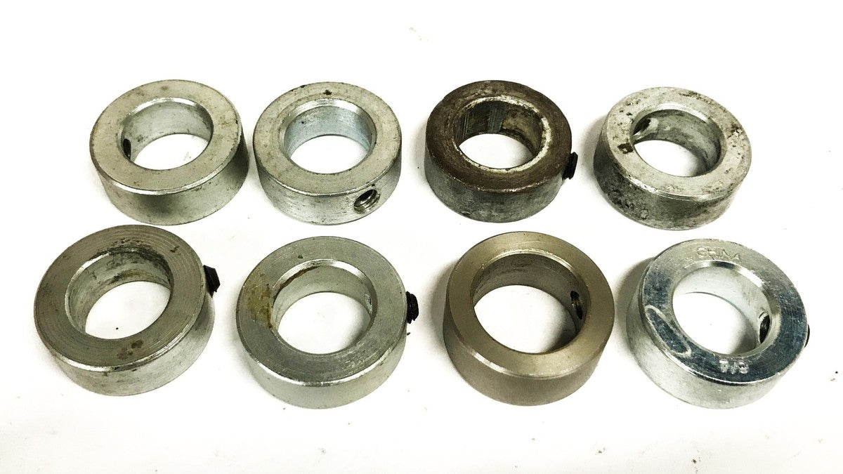 Unbranded 7/8 inch Set Screw Clamping Shaft Collar [Lot of 8] NOS