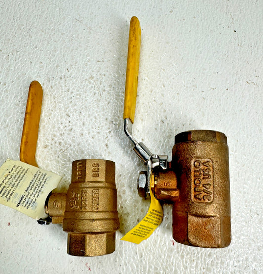 (LOT of 2) 3/4" APOLLO Bronze & Brass Ball Valve, NPT, 600-WOG, 70-100 & 94A-100