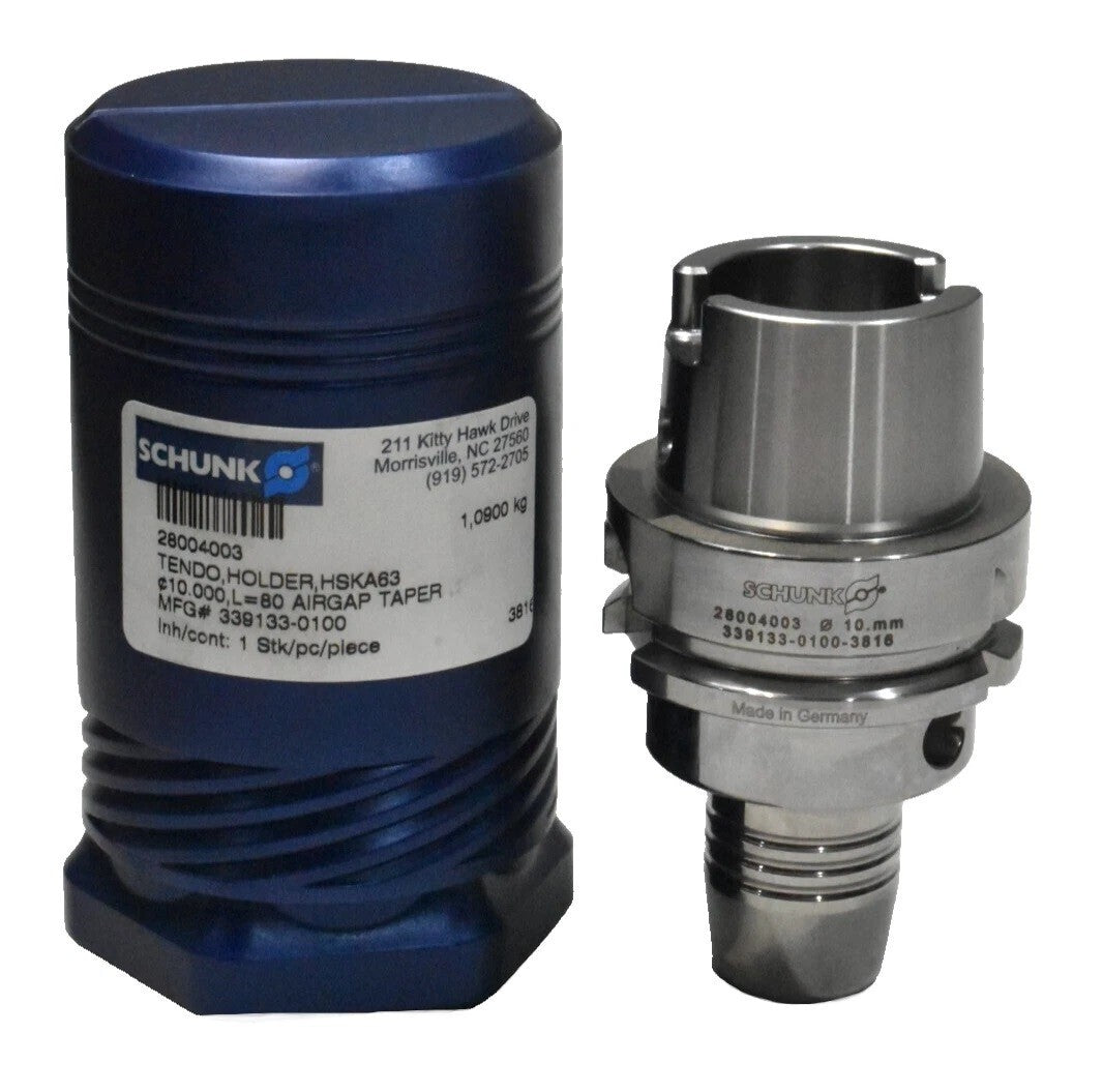 Schunk HSKA63 Tendo Tool Holder Ø10, L=80 Airgap Taper 28004003 339133-0100-3816