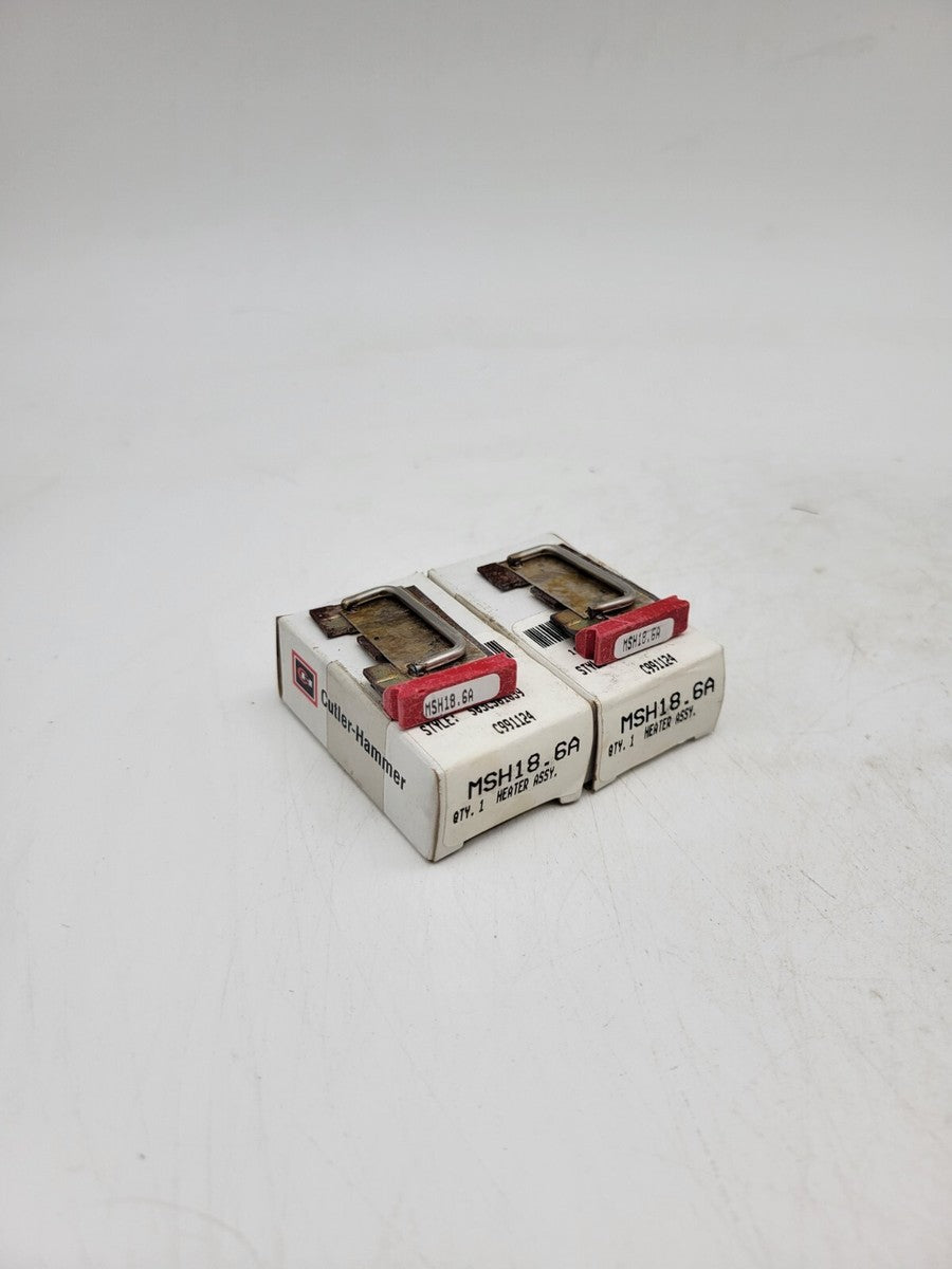 2 Piece Cutler Hammer MSH18.6A Thermal Overload Heater Element MSH 18.6 Amp