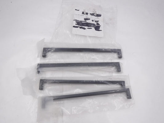4 Pack Hafele Matte Black 8-13/16" Center To Center Vogue Zinc Pull Handles