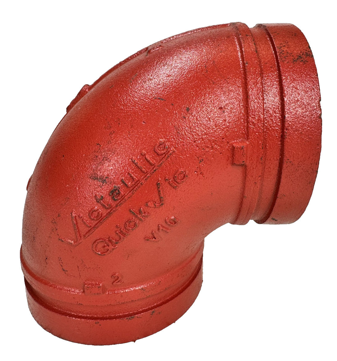 4" Victaulic Style V10 QuickVic 90-Degree Elbow Grooved End Pipe Fitting