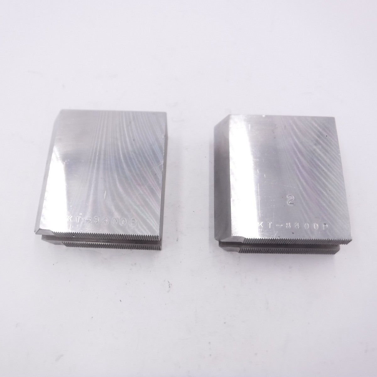 2 Piece Set Vertech 1.5mm x 60° Soft Top Jaws for 8" Power Chuck KT-8400P