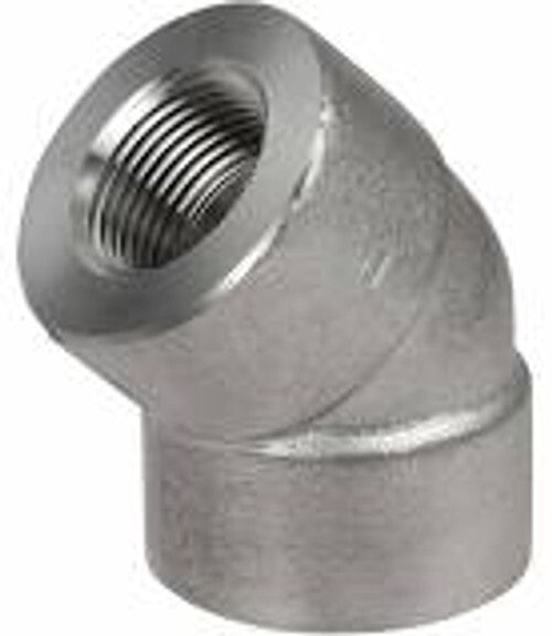 1" NPT 3000 (3M) 45-Degree Elbow A105 Forged Steel Pipe Fitting (Lot of 4)