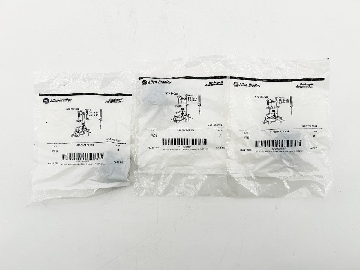 New Lot of 3 Allen Bradley W38 Heater Element Overload Relay Series W