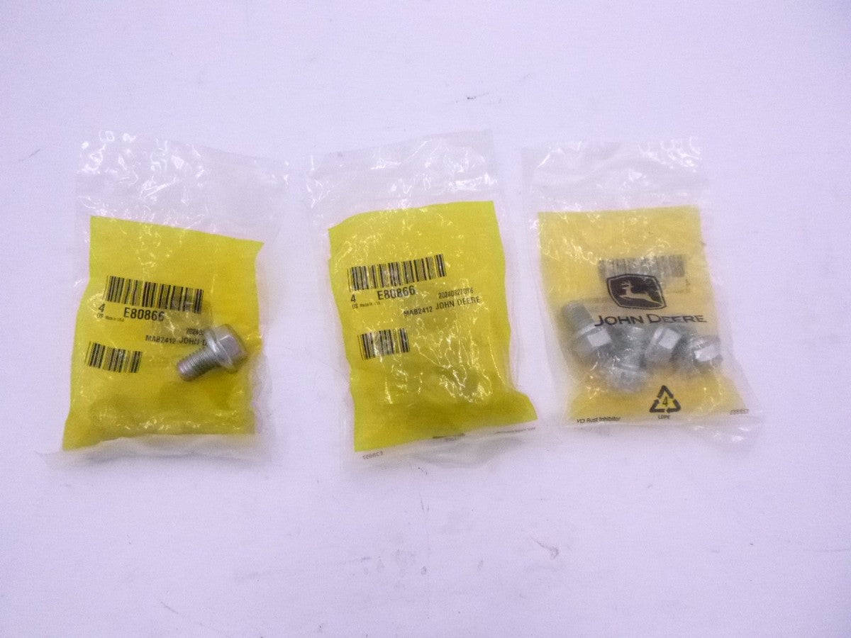 12 Pack OEM John Deere Turtle Bolts E80866 For Disc Mower Conditioner 525