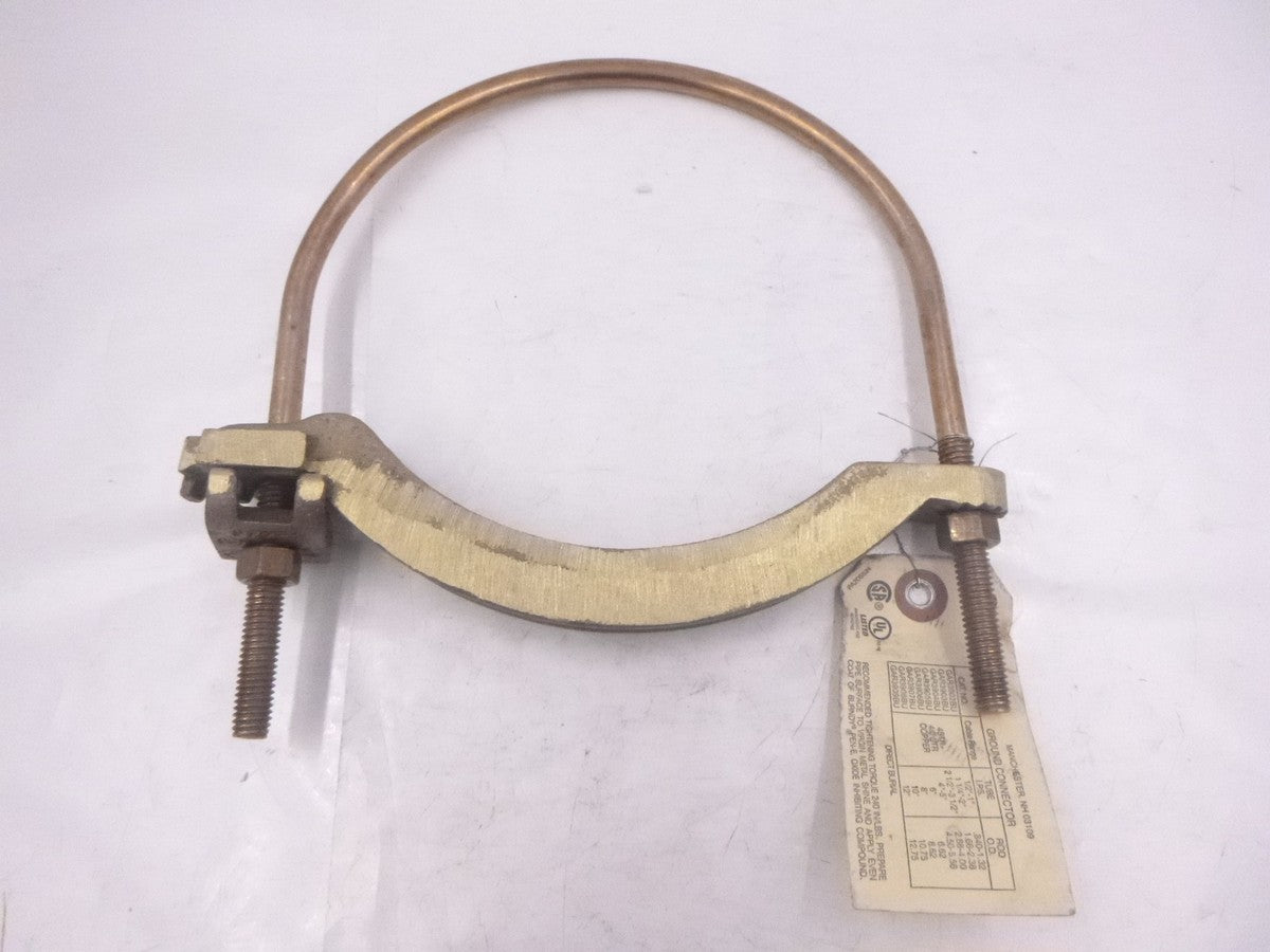 Burndy 6" Mechanical Ground Connector GAR390GBU Copper Alloy