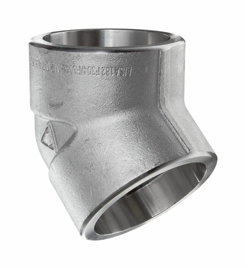 45 Deg Elbow 1/2" Class 3000 Forged 304 Stainless Steel Socket Weld Pipe Fitting