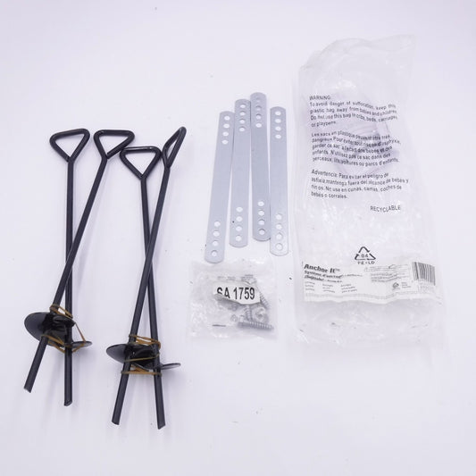 4 Pack Swing-N-Slide Anchor It Universal Metal Ground Anchors In Black WS 4521