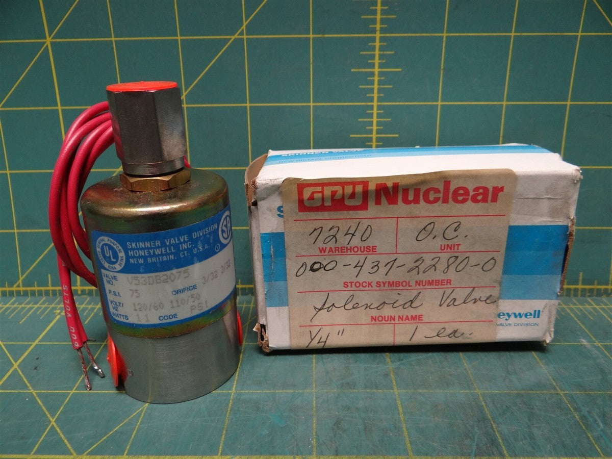 Parker Skinner Valve Division V53DB2075 Solenoid Valve 120 VAC 75 PSI