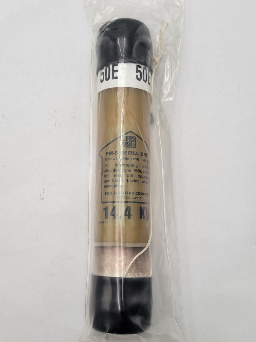 S&C Electric Company 132075R4 SM-5 Power Fuse Refill Unit 50E AMP 14.4-17.0KV